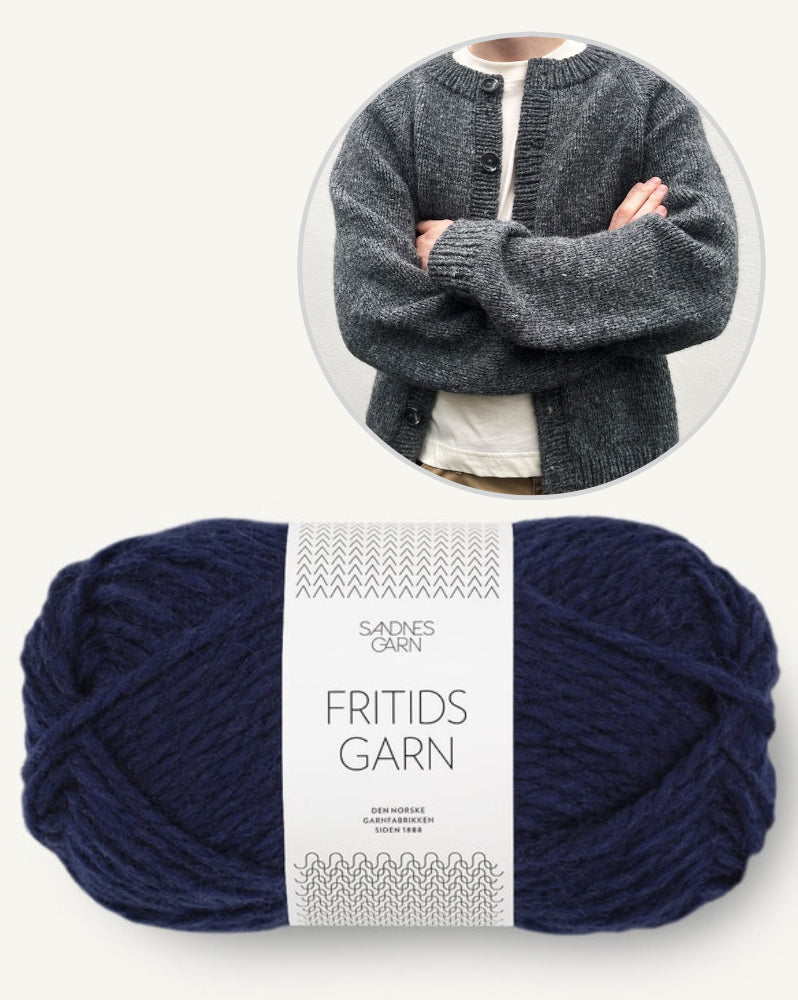 LeKnit Foundation Cardigan Man mit Fritidsgarn von Sandnes Garn 8