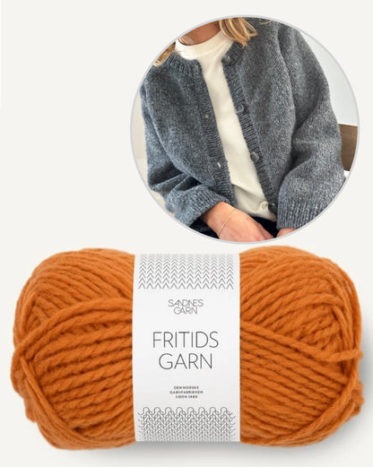 LeKnit Foundation Cardigan mit Fritidsgarn von Sandnes Garn 9