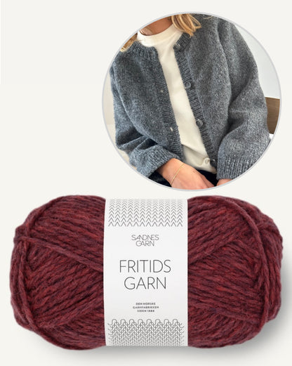 LeKnit Foundation Cardigan mit Fritidsgarn von Sandnes Garn 12