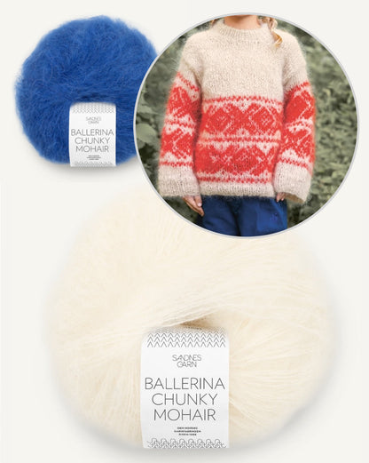 Sandnes Kollektion 2411 Norke Ikoner Barn Fun Chunky Marius Kinderpullover mit Ballerina Chunky Mohair 6