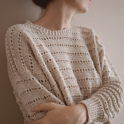 Ingrid Summer Sweater von Gregoria Fibers mit Line von Sandnes Garn 3