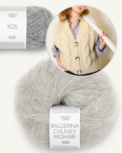 Sandnes Kollektion 2502 Harper Vest mit Ballerina Chunky Mohair und Kos von Sandnes Garn 8