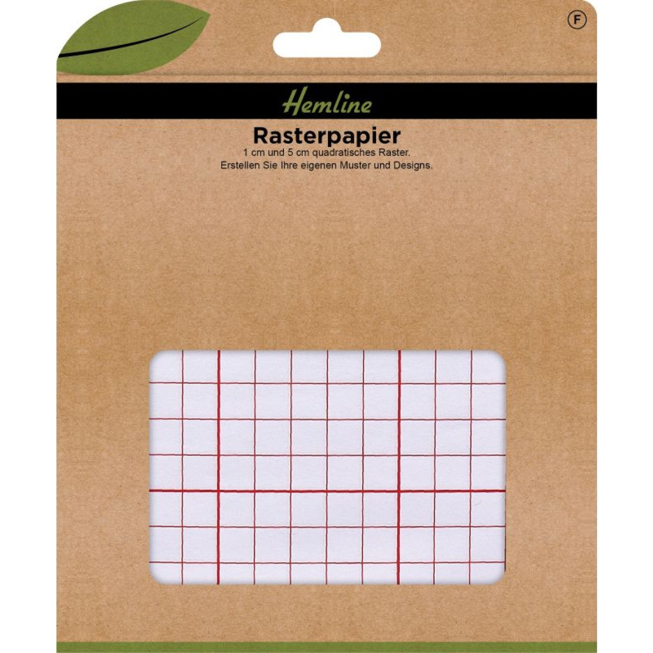 Hemline Rasterpapier 87 x 61 cm mit rotem Raster