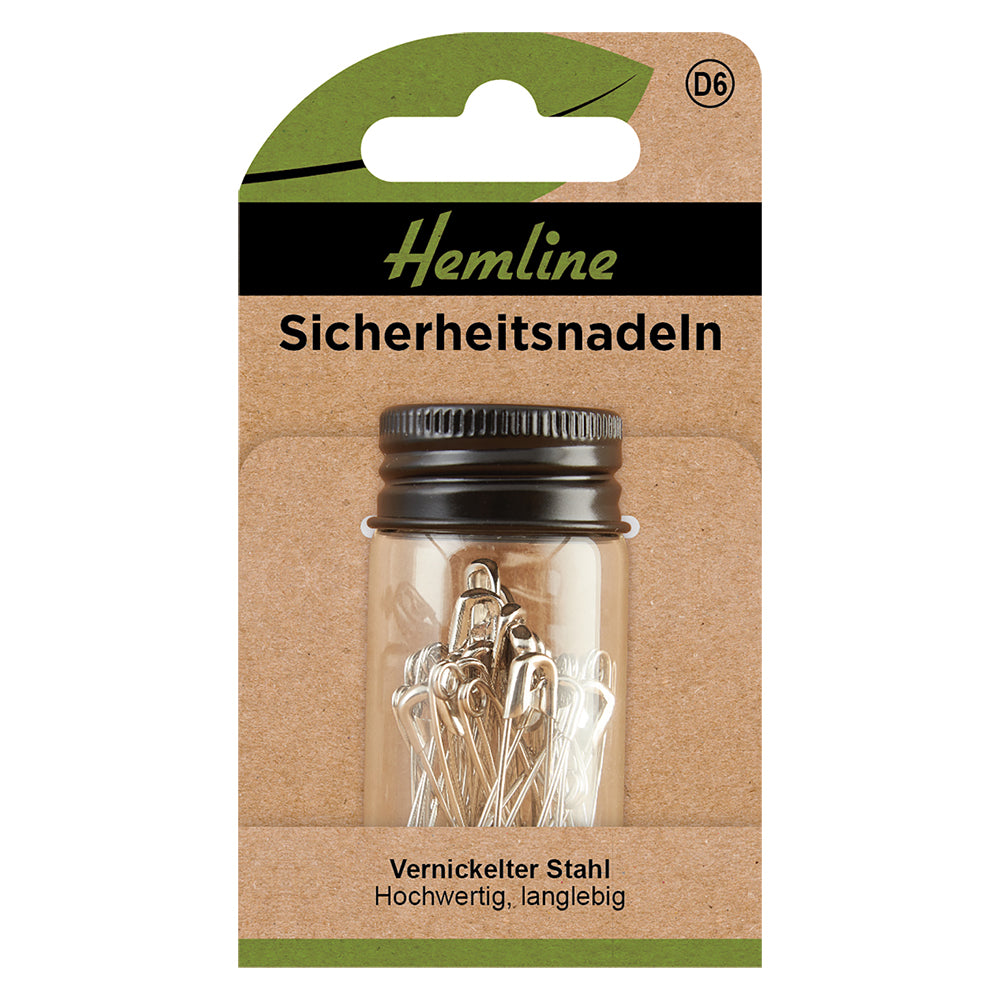 Hemline Sicherheitsnadeln silber 34 mm 30 Stück