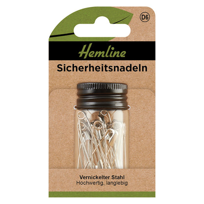 Hemline Sicherheitsnadeln silber 38 mm 24 Stück