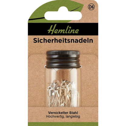 Hemline Sicherheitsnadeln silber 27 mm 36 Stück