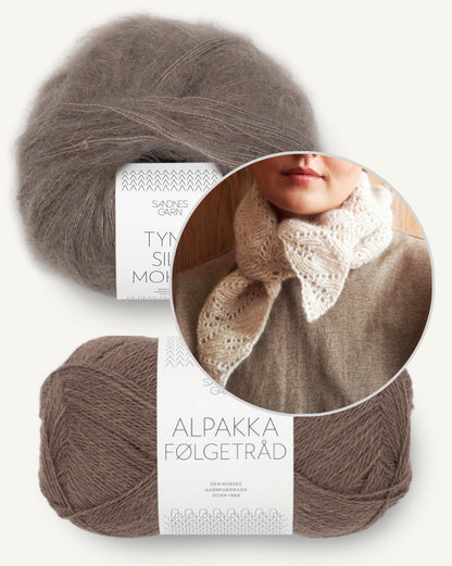 Hoja Scarf von Leknit mit Alpakka Folgetrad und Tynn Silk Mohair von Sandnes Garn 7