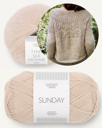 Knitting for Breakfast Ipazia Sweater mit Sunday und Tynn Silk Mlhair von Sandnes Garn 1