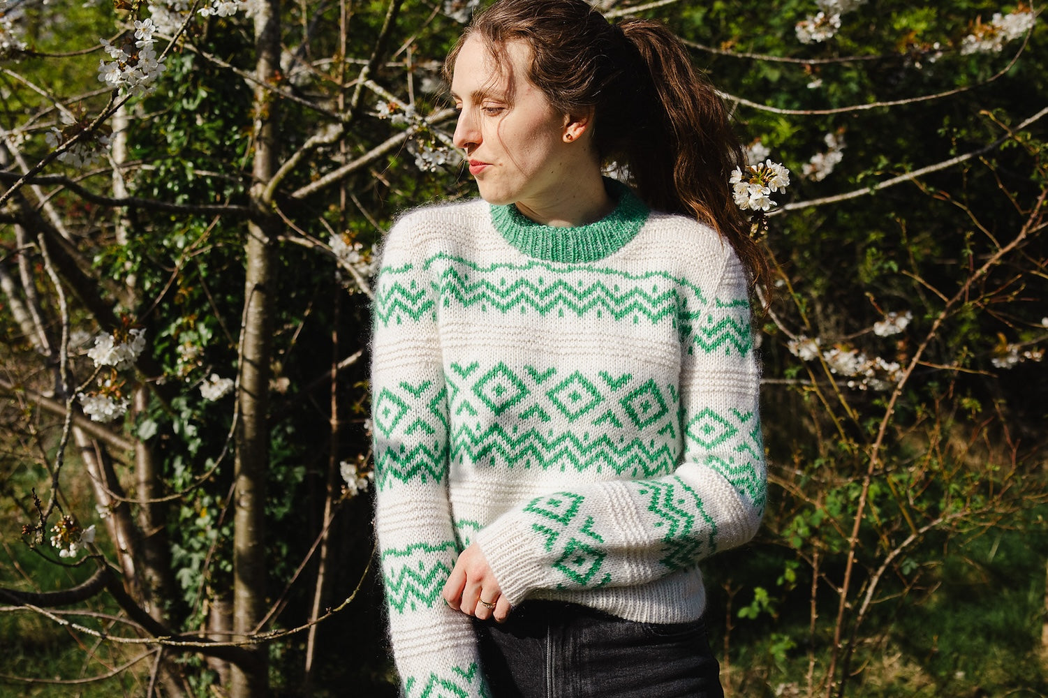 Norfolk Sweater von Hirismakes mit Double Sunday und Tynn Silk Mohair von Sandnes Garn 4