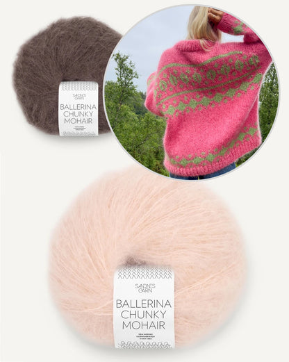 Secondknit Juli Sweater mit Ballerina Chunky Mohair von Sandnes Garn 6