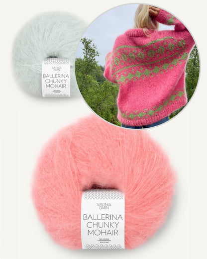 Secondknit Juli Sweater mit Ballerina Chunky Mohair von Sandnes Garn 9