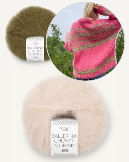 Secondknit Juli Sweater mit Ballerina Chunky Mohair von Sandnes Garn 7