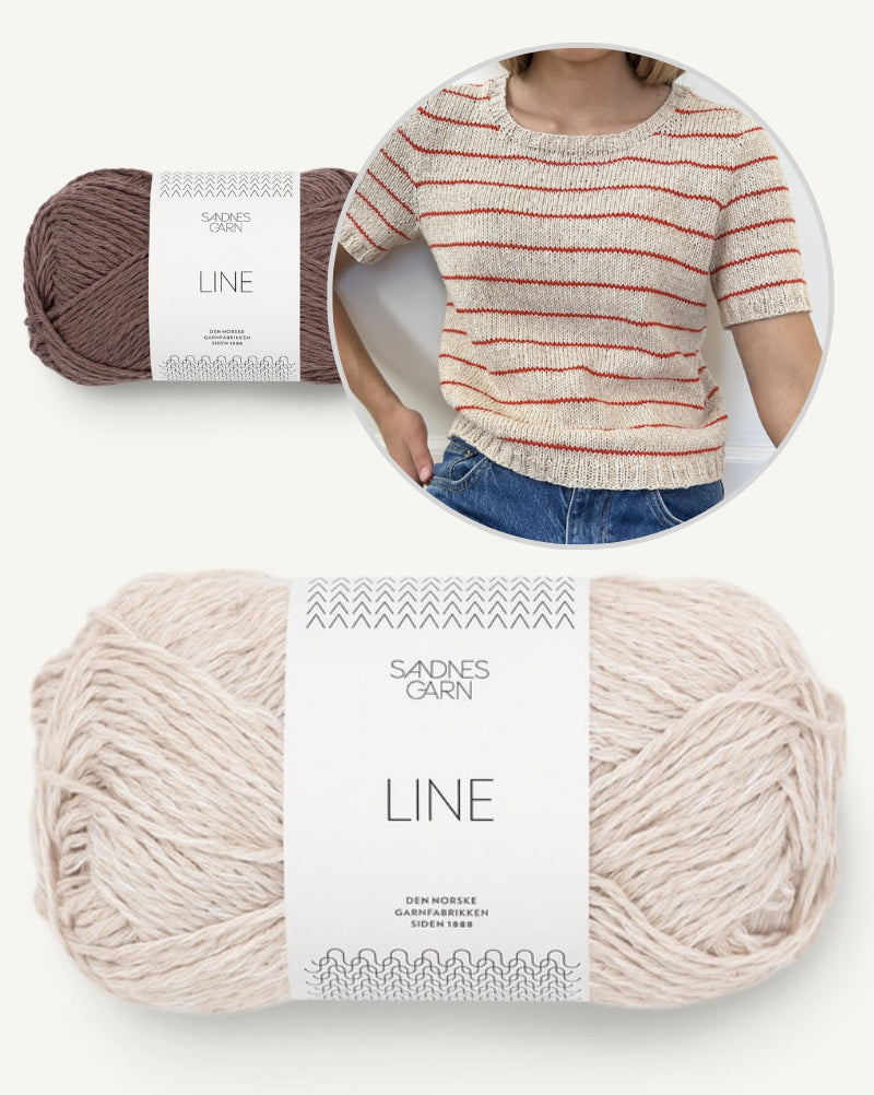 Leknit Julienne Tee mit Line von Sandnes Garn 9