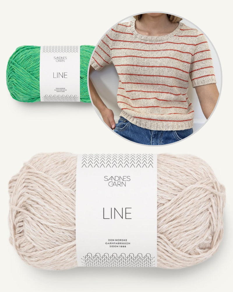 Leknit Julienne Tee mit Line von Sandnes Garn 12