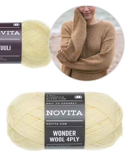 Novita Kaarna Strickkleid mit Wonder Wool 4-ply und Tuuli von Novita 5