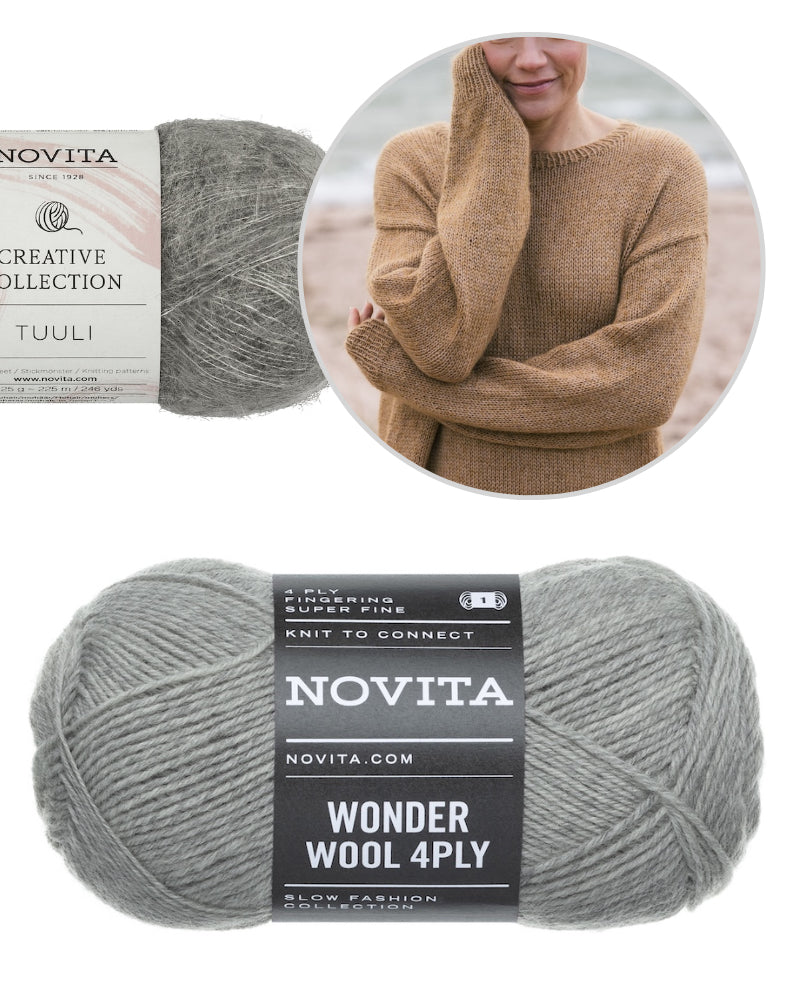 Novita Kaarna Strickkleid mit Wonder Wool 4-ply und Tuuli von Novita 4