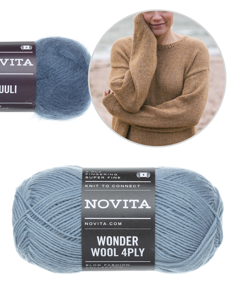 Novita Kaarna Strickkleid mit Wonder Wool 4-ply und Tuuli von Novita 7