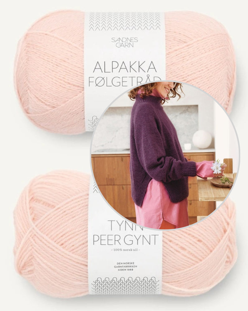 Sandnes, Kelly Pullover mit Alpakka Folgetrad Farbe ballet tutu