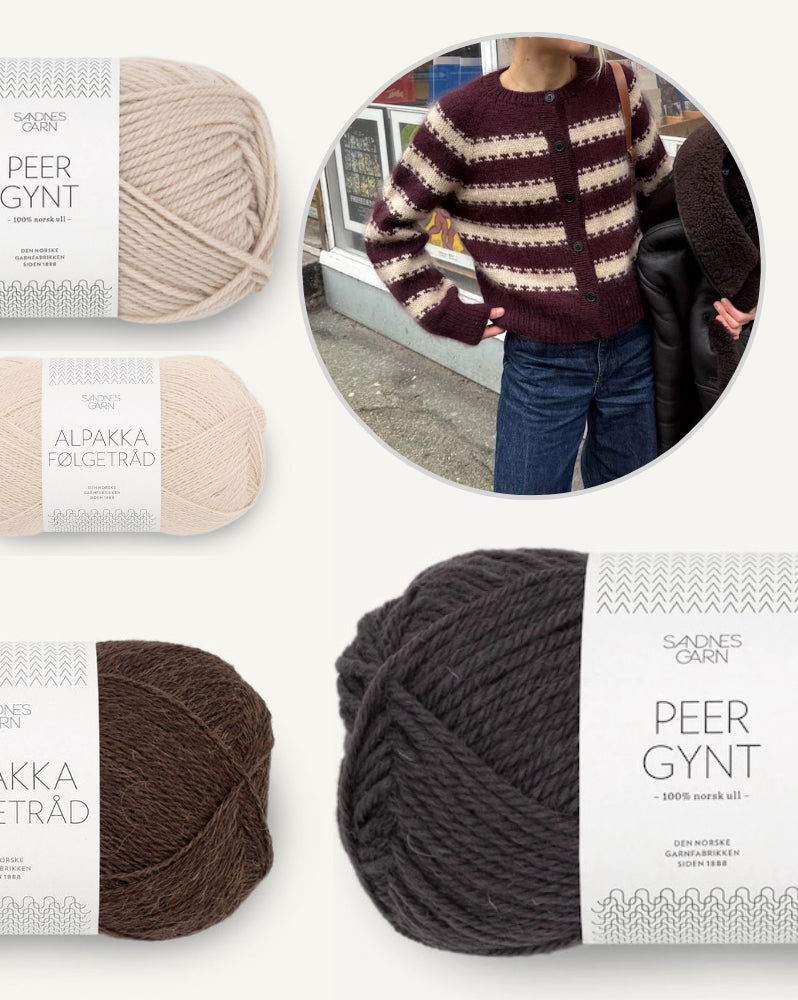 PetiteKnit Key Cardigan mit Peer Gynt und Alpakka Folgetrad von Sandnes Garn 7