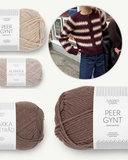 PetiteKnit Key Cardigan mit Peer Gynt und Alpakka Folgetrad von Sandnes Garn 8