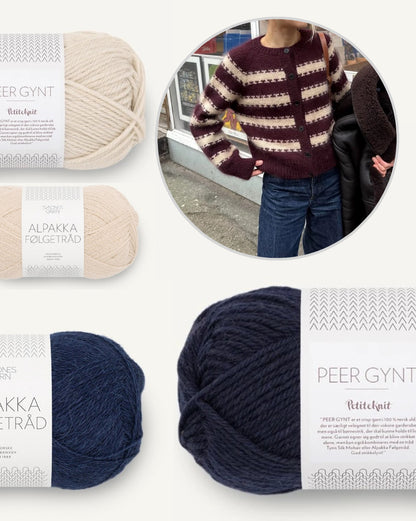 PetiteKnit Key Cardigan mit Peer Gynt und Alpakka Folgetrad von Sandnes Garn 11