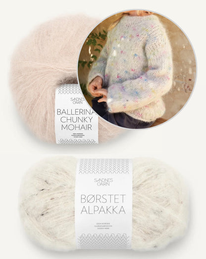 Kinsley Sweater Junior aus der Sandnes Kollektion 2408 Mykt til Barn Herbstmodelle Kinder mit Ballerina Chunky Mohair und Borstet Alpakka 3