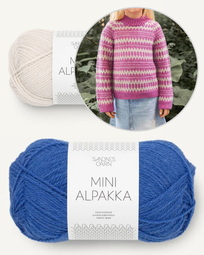 Kleiva children's sweater | knitting kit with printed instructions 2411 Norske Ikoner Barn 