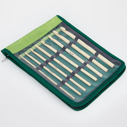 Knitpro Häkelnadelset Bamboo, Ansicht in geschlossenem Etui