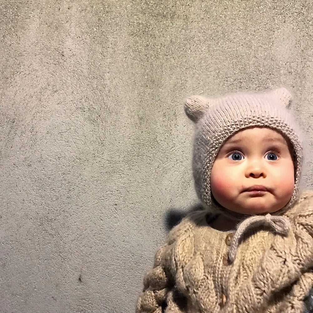 Baby Bear Bonnet mit Merino und Soft Silk Mohair von Knitting for Olive 1