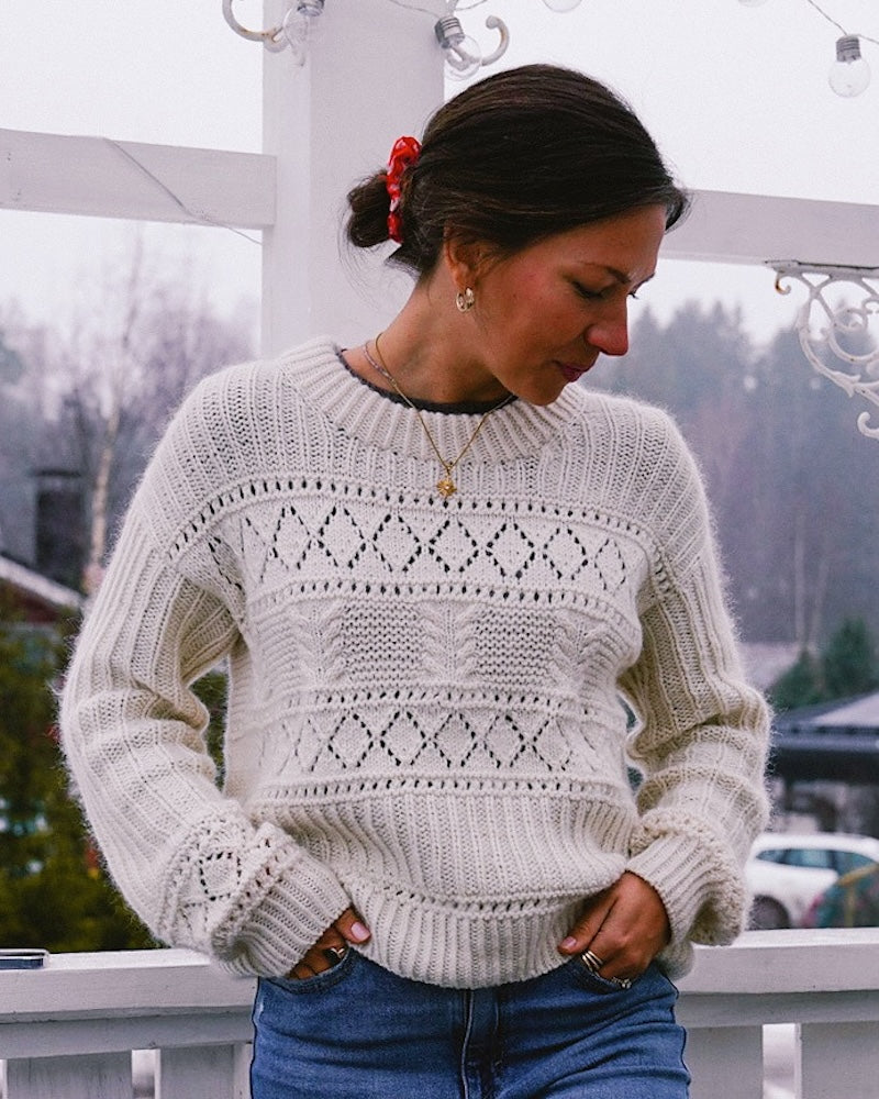 Kutovakika Salty Days Sweater mit Double Sunday und Tynn Silk Mohair von Sandnes Garn 2