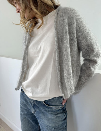 Plain Cardigan light von LeKnit mit Tynn silk Mohair von Sandnes Garn 1