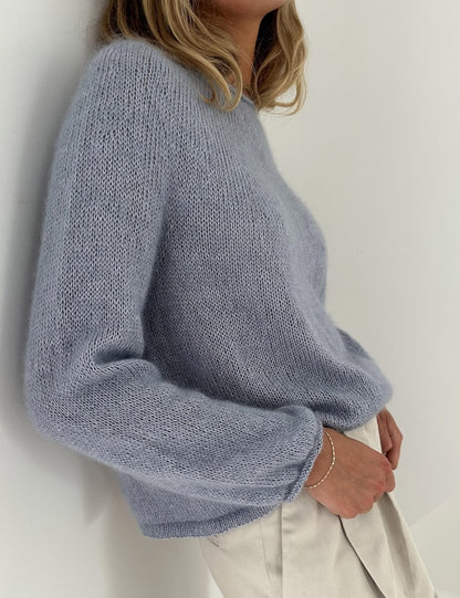 Leknit Plain Yoke Blouse mit Tynn Silk Mohair und Alpakka Folgetrad von Sandnes Garn 12