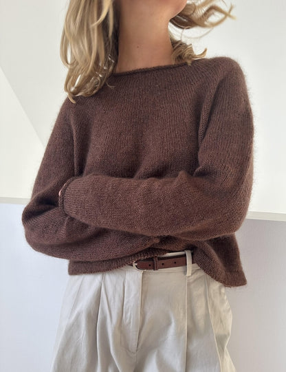 Leknit Plain Yoke Blouse mit Tynn Silk Mohair und Alpakka Folgetrad von Sandnes Garn 7