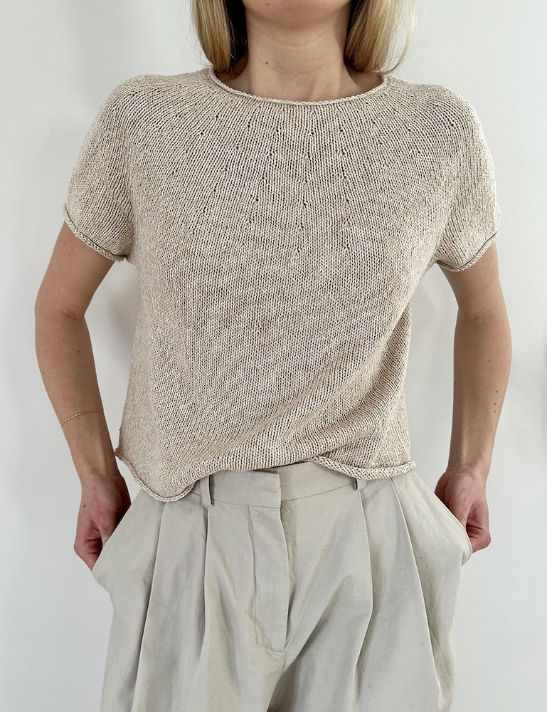 Leknit Plain Yoke Tee mit Line von Sandnes Garn 1