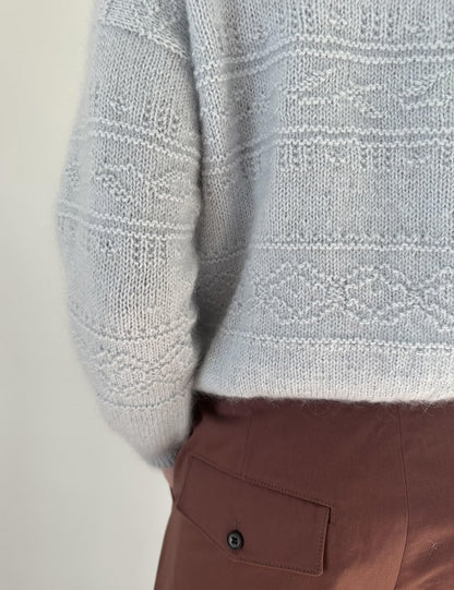 Porcelain Damask Sweater von LeKnit mit Sunday und Tynn Silk Mohair von Sandnes Garn 2