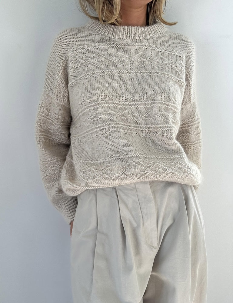 Porcelain Damask Sweater von LeKnit mit Sunday und Tynn Silk Mohair von Sandnes Garn 5