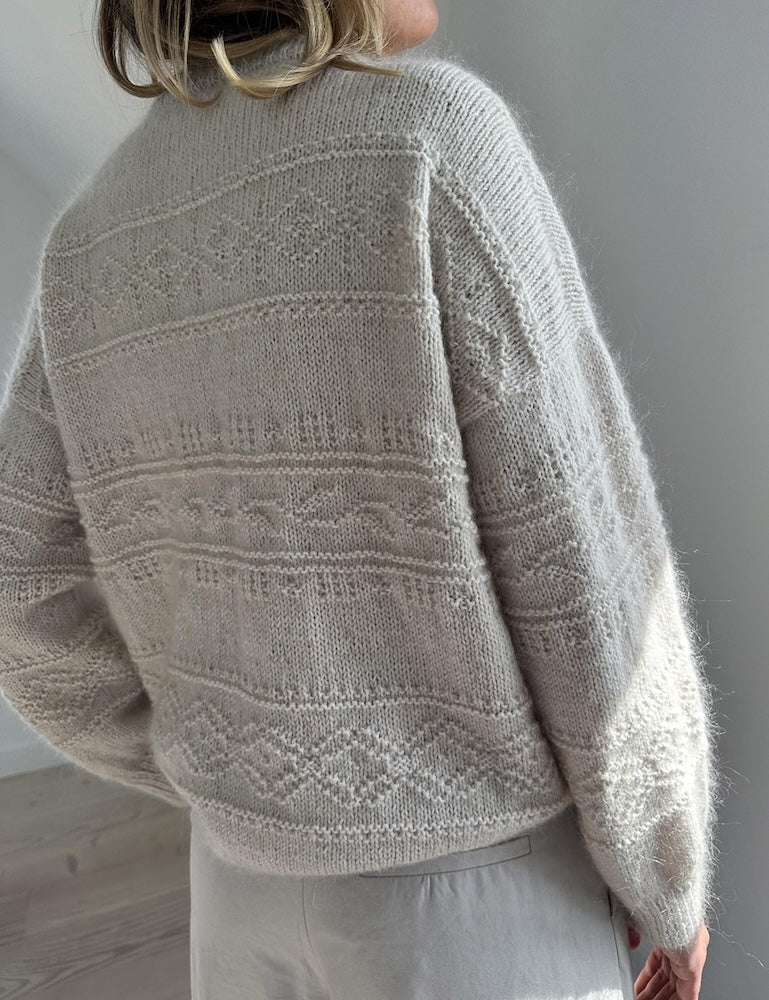 Porcelain Damask Sweater von LeKnit mit Sunday und Tynn Silk Mohair von Sandnes Garn 6