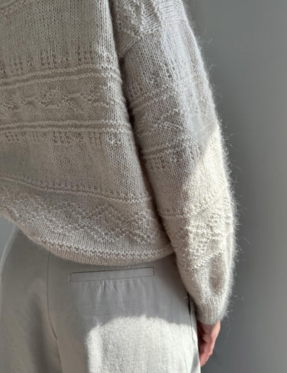 Porcelain Damask Sweater von LeKnit mit Sunday und Tynn Silk Mohair von Sandnes Garn 7