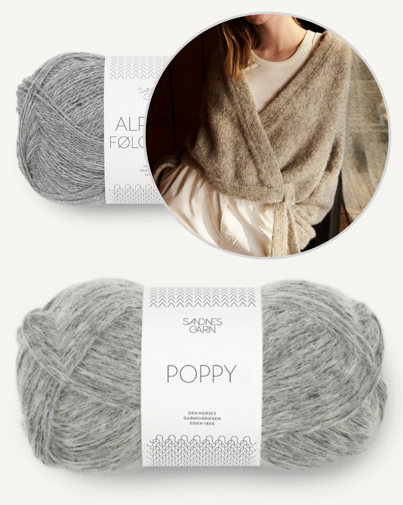 Levitate Wrap von My Favourite Things Knitwear mit Poppy und Alpakka Folgetrad von Sandnes Garn 11