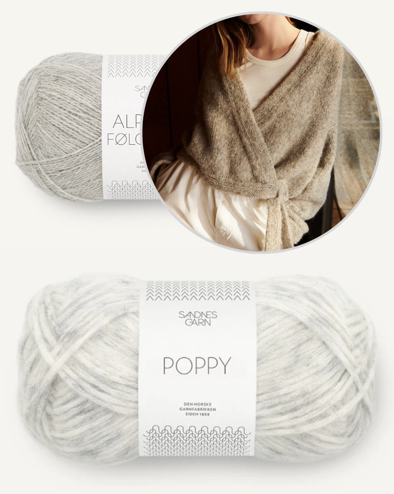 Levitate Wrap von My Favourite Things Knitwear mit Poppy und Alpakka Folgetrad von Sandnes Garn 12