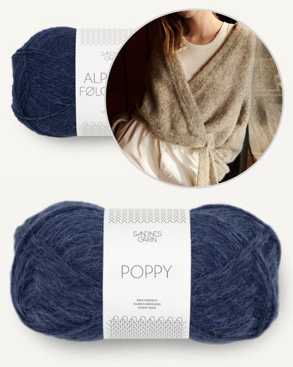 Levitate Wrap von My Favourite Things Knitwear mit Poppy und Alpakka Folgetrad von Sandnes Garn 16