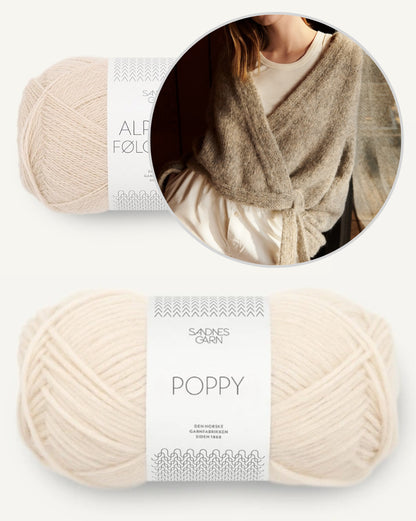 Levitate Wrap von My Favourite Things Knitwear mit Poppy und Alpakka Folgetrad von Sandnes Garn 13