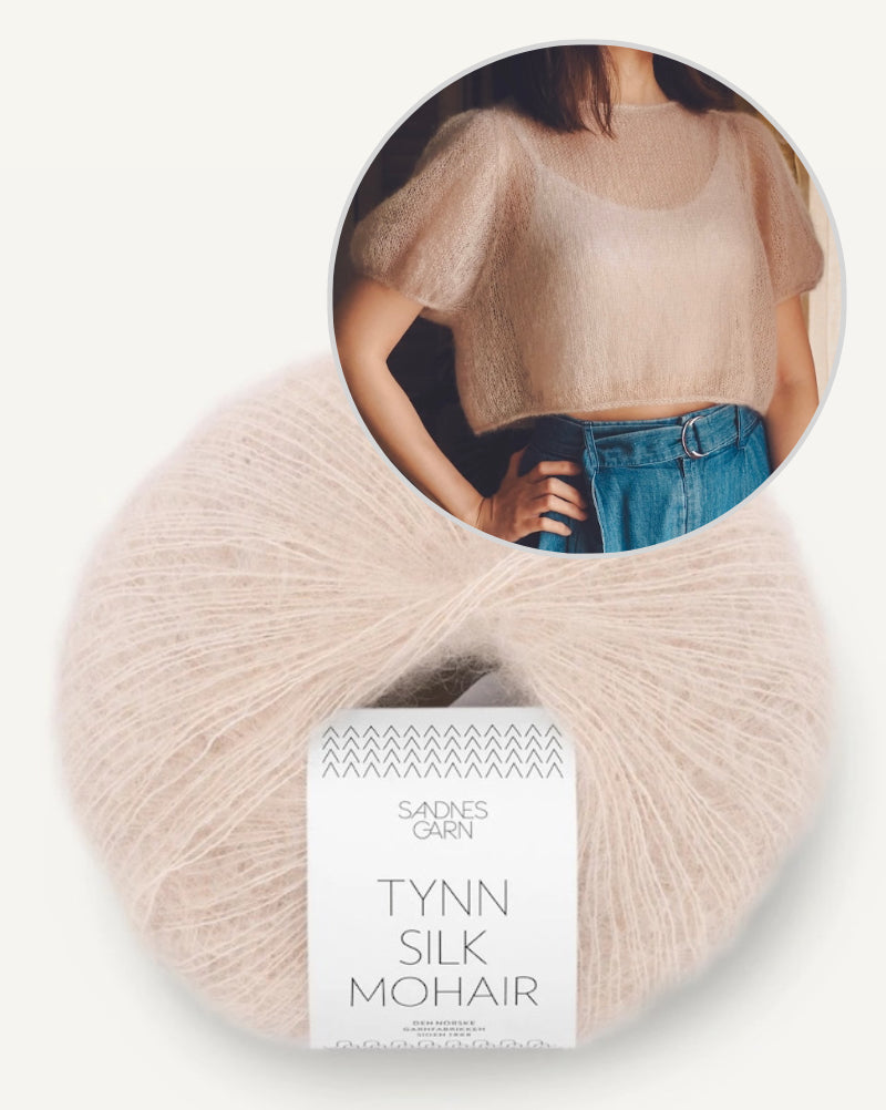 Lily Sheer Top von Irene Lin mit Tynn Silk Mohair von Sandnes Garn 8