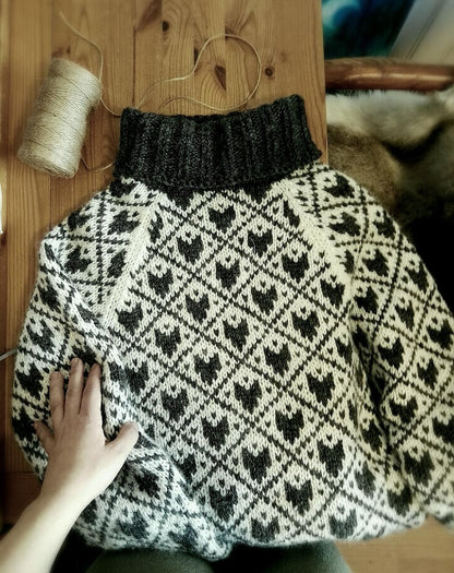 Black Wolf Pullover von Linka Neumann mit Fritidsgarn von Sandnes Garn 6