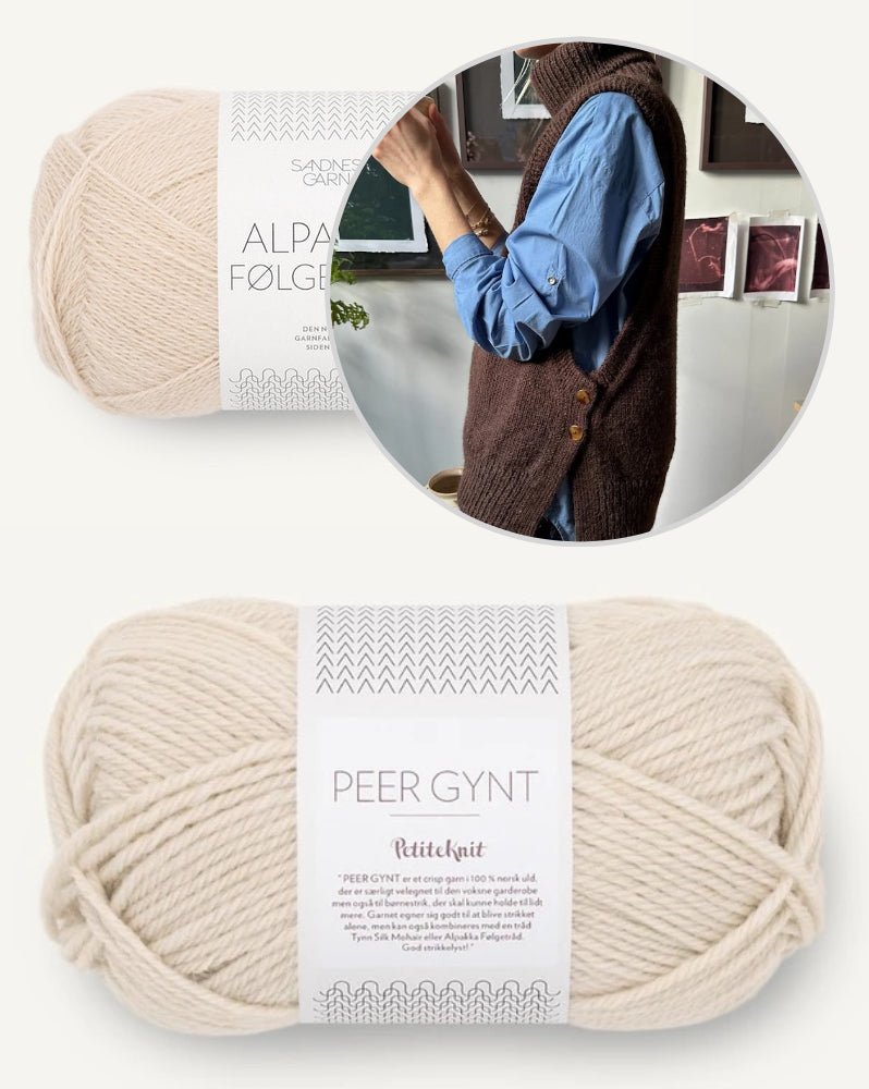 PetiteKnit Lulu Slipover Chunky mit Peer Gynt und Alpakka Folgetrad von Sandnes Garn 11