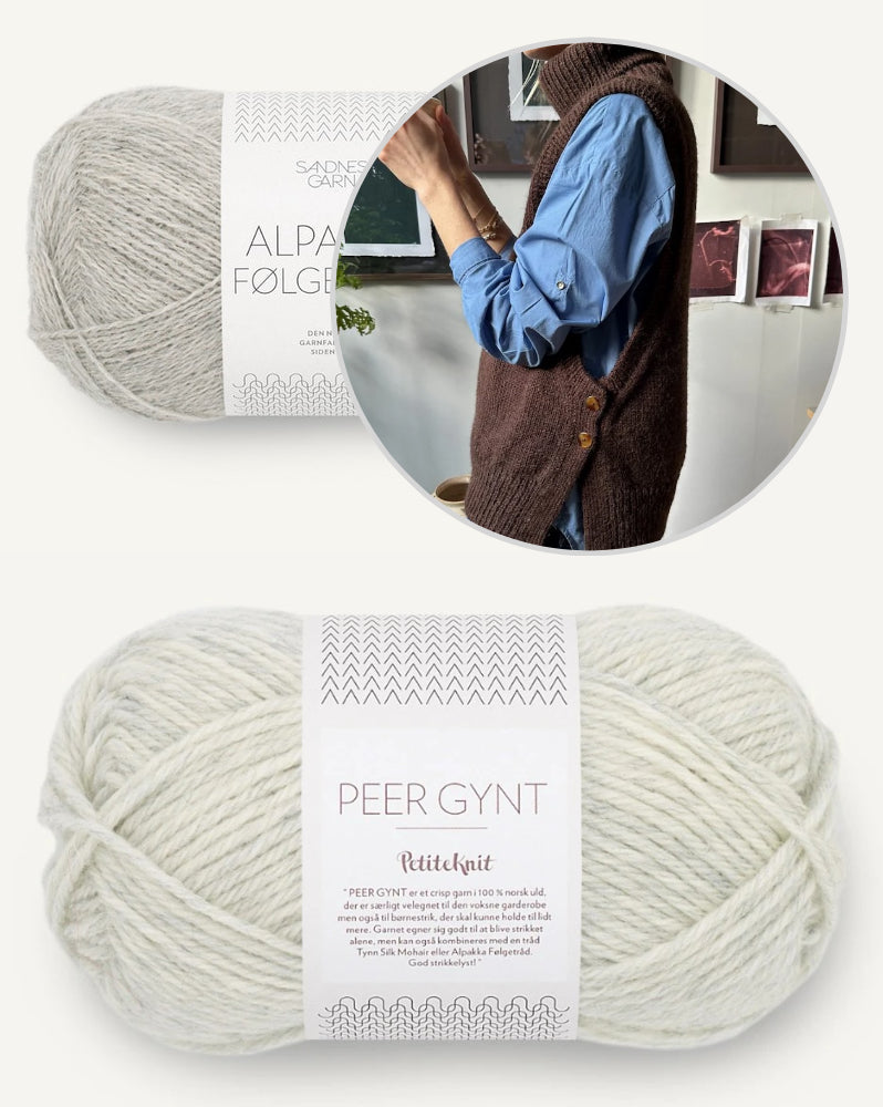 PetiteKnit Lulu Slipover Chunky mit Peer Gynt und Alpakka Folgetrad von Sandnes Garn 10