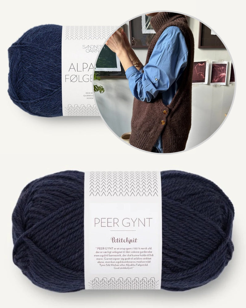 PetiteKnit Lulu Slipover Chunky mit Peer Gynt und Alpakka Folgetrad von Sandnes Garn 9