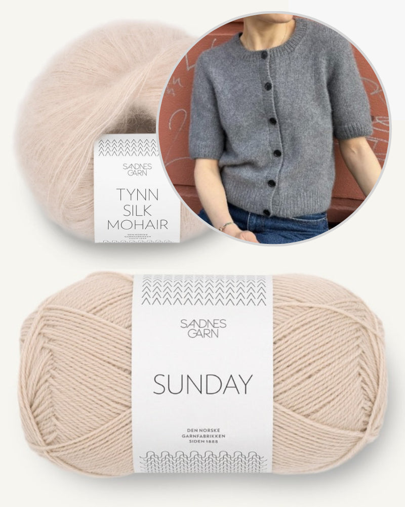 Maggie Cardigan von PetiteKnit mit Sunday und Tynn Silk Mohair von Sandnes Garn 8