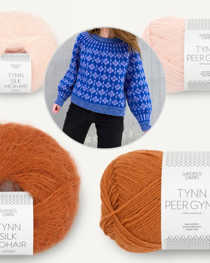 The Weststrand Sisters Majsan Sweater mit Tynn Peer Gynt und Tynn Silk Mohair von Sandnes Garn 6