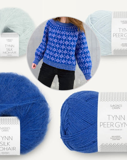 The Weststrand Sisters Majsan Sweater mit Tynn Peer Gynt und Tynn Silk Mohair von Sandnes Garn 5